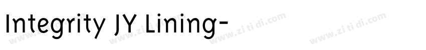 Integrity JY Lining字体转换